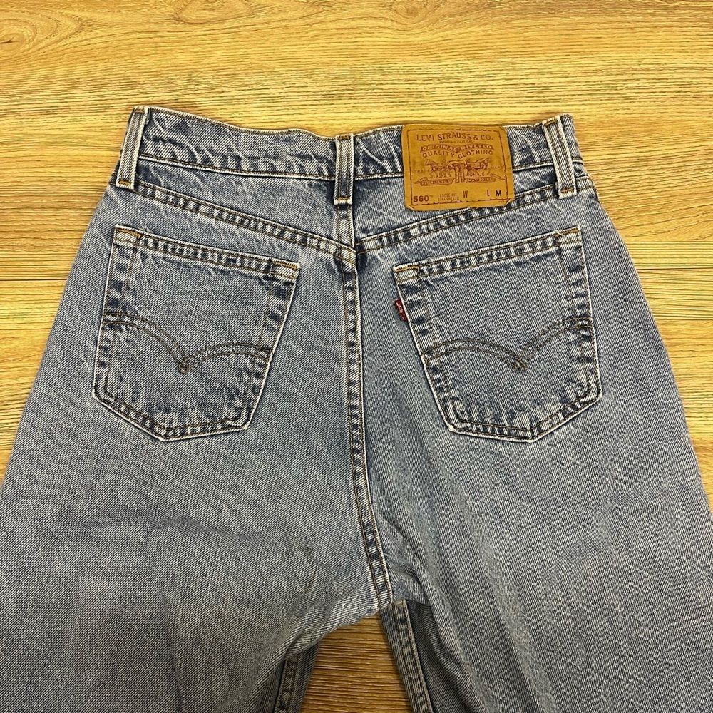 Vintage 90’s Levi's 560 High Rise Mom Loose Fit Straight Leg Jean 7 Med - Picture 10 of 11